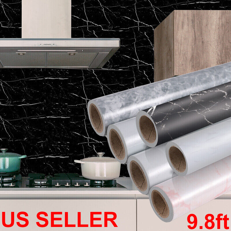 Self Adhesive Marble Wallpaper Peel & Stick Contact Paper for Kitchen Countertop