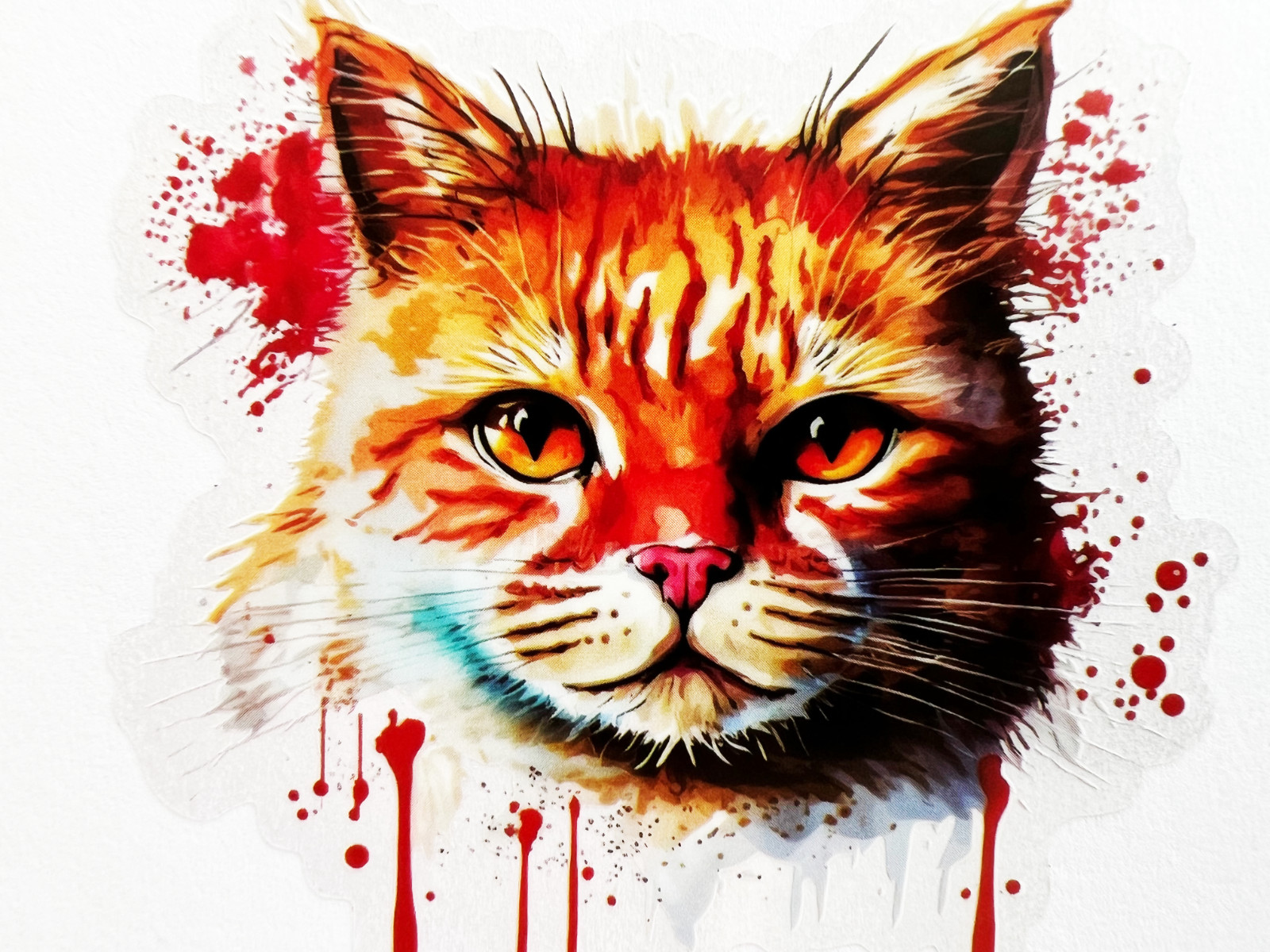 Cute Orange Norwegian Forest Cat 3 Inch Transparent Sticker Kitty Pet Decal Art