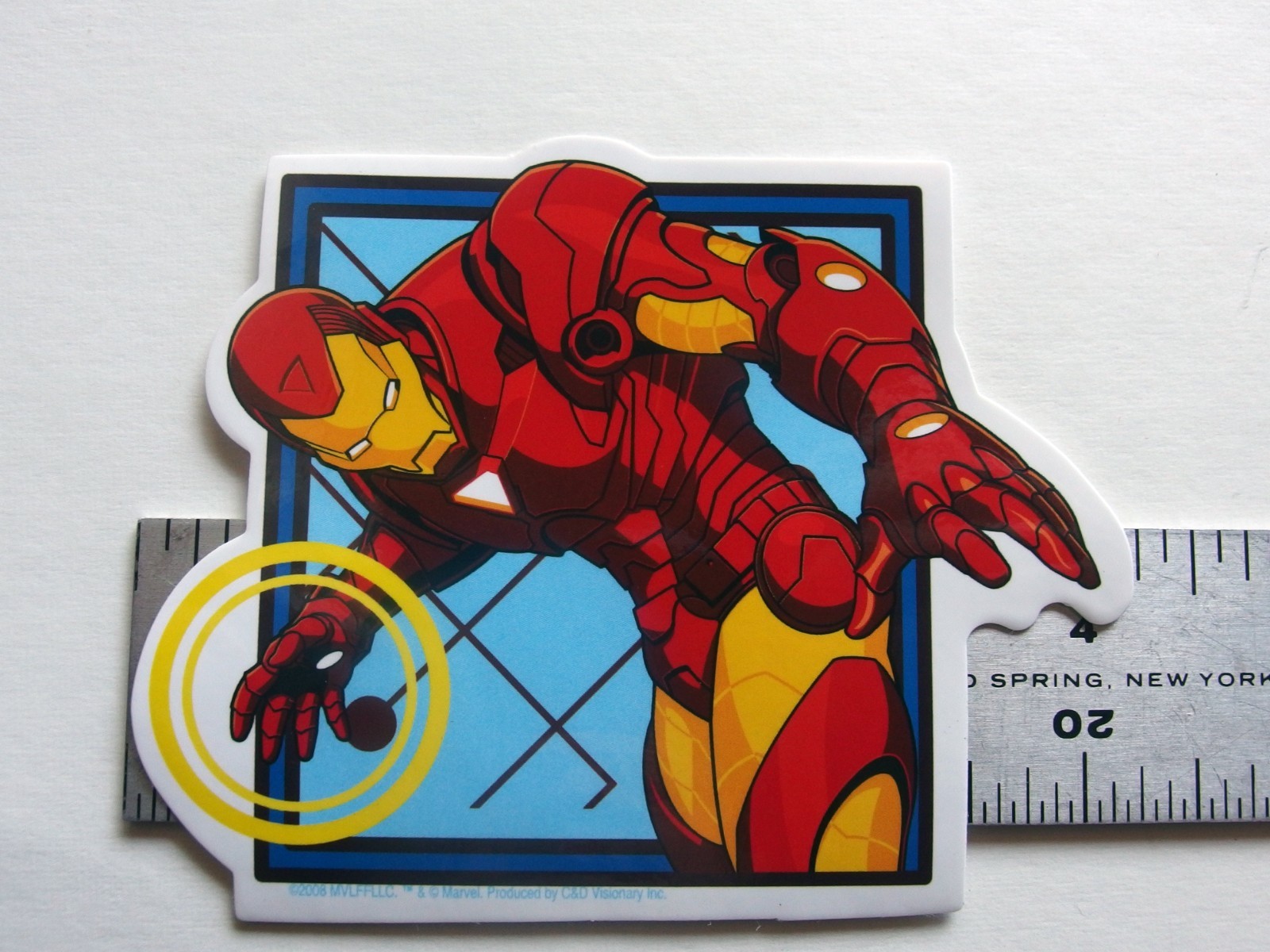 Iron Man Invincible Logo Sticker Marvel C&D Visionary 2008 3.25" x 4.25"