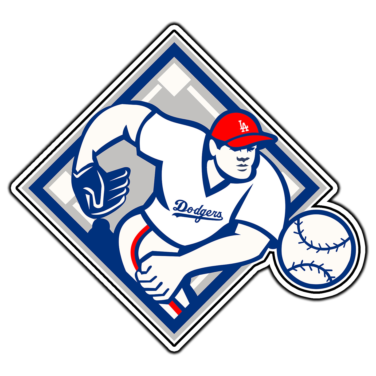 Los Angeles Dodgers Logo #12 Baseball Fan Sticker Waterproof Vinyl Decal Die-Cut