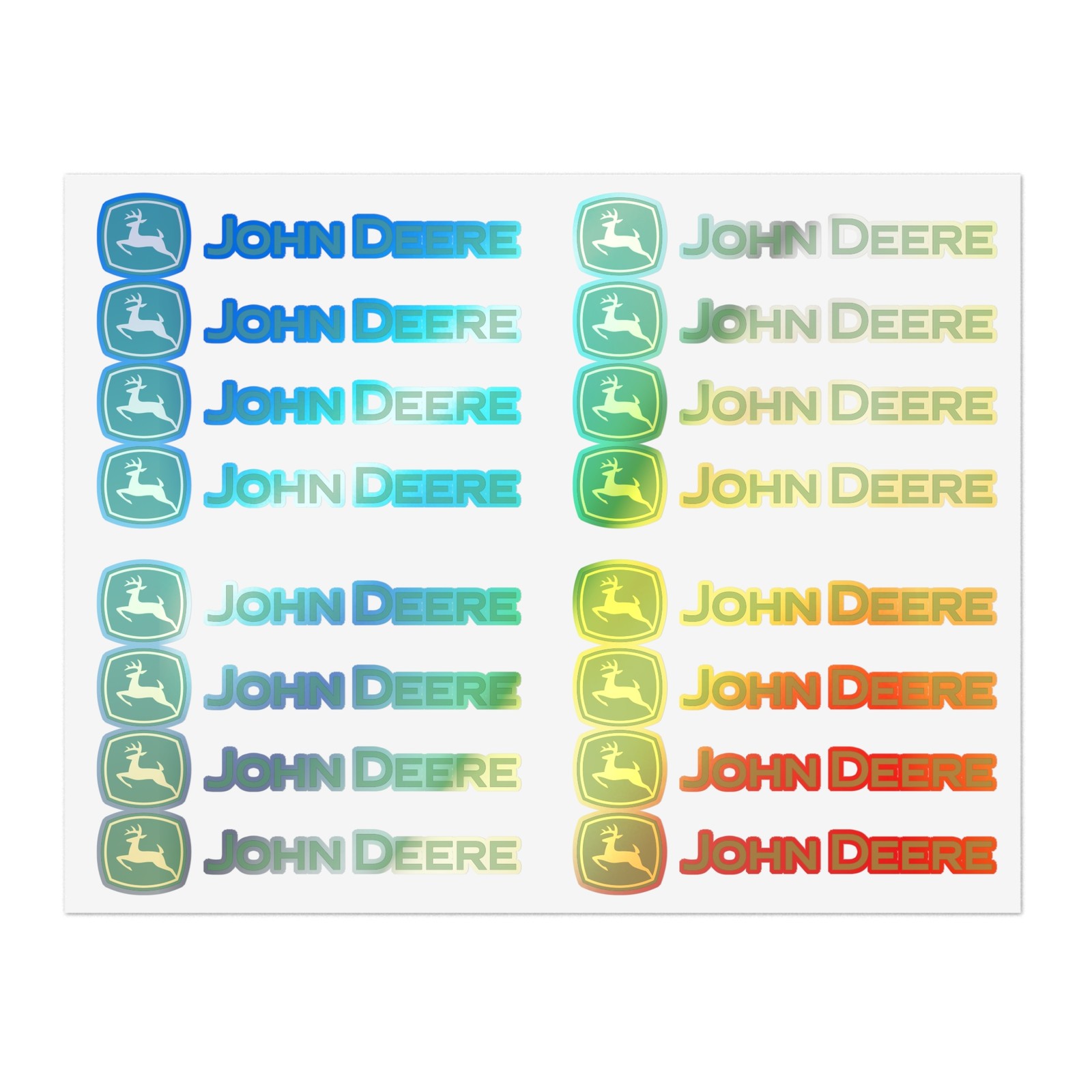 JOHN DEERE LOGO DECAL 16 PACK APPROX 5" LONG