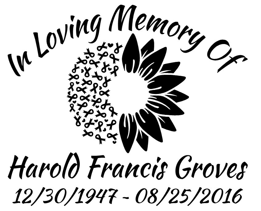 In Loving Memory Decal Cancer Ribbon Flowers | Floral Car Vinyl Sticker Custom