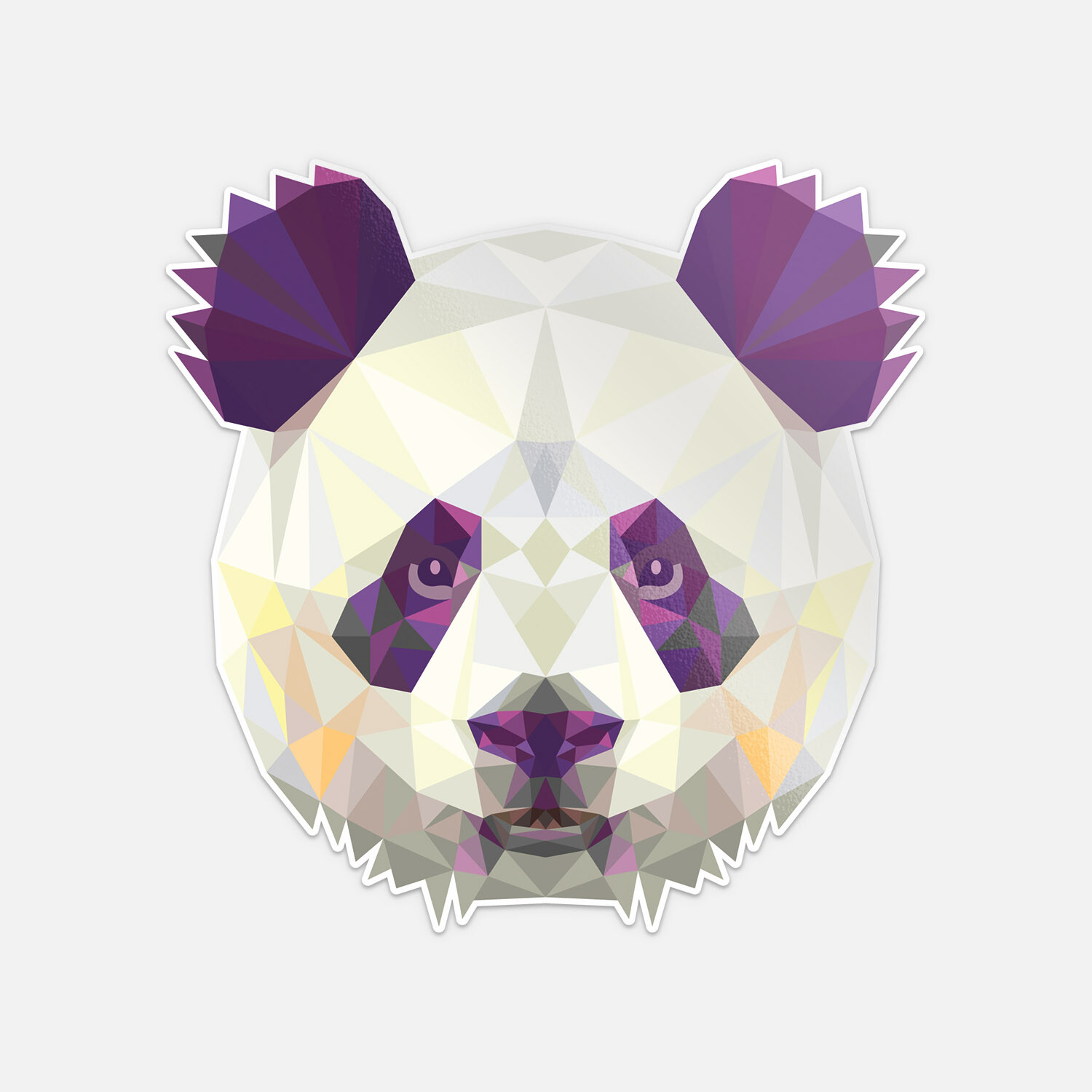 Geometric Panda Animal Polygonal Vinyl Vinyl Sticker Decal