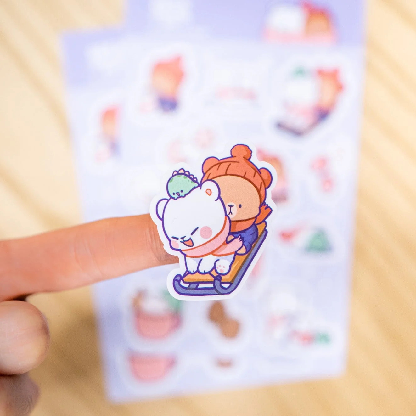 Milk Mocha Bear: Sticker Pack – Winter Fun