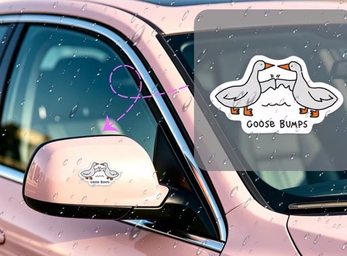 Goose Bumps Sticker Decal Funny Humor Cute