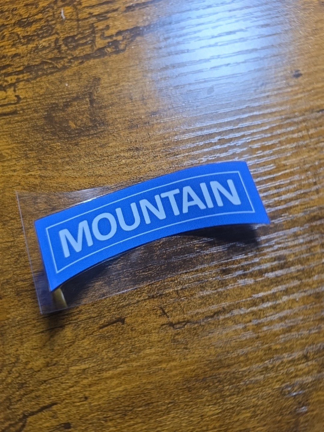Mountain Tab BLU/ WHT 3in UV DTF Decal Waterproof Made In USA