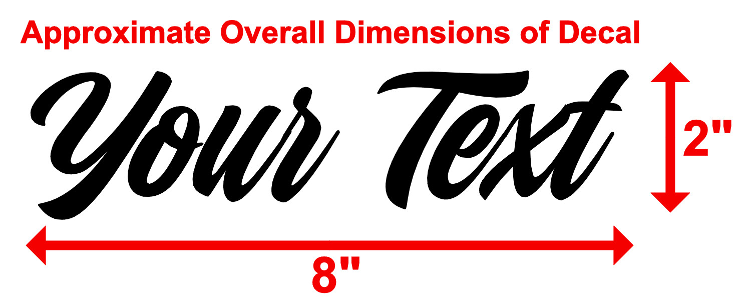 YOUR TEXT Vinyl Decal Sticker Car Window Bumper CUSTOM Personalized Lettering