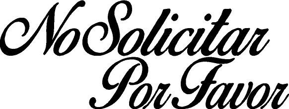 Please No Soliciting Sign Vinyl Decal Sticker – Spanish Front Door No solicitar