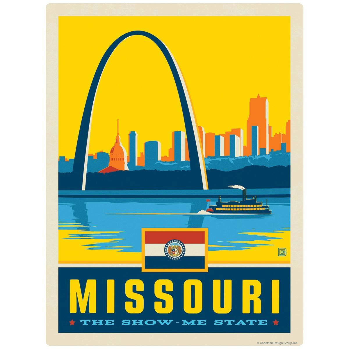 Missouri Show-Me State Gateway Arch Decal Peel and Stick Decor