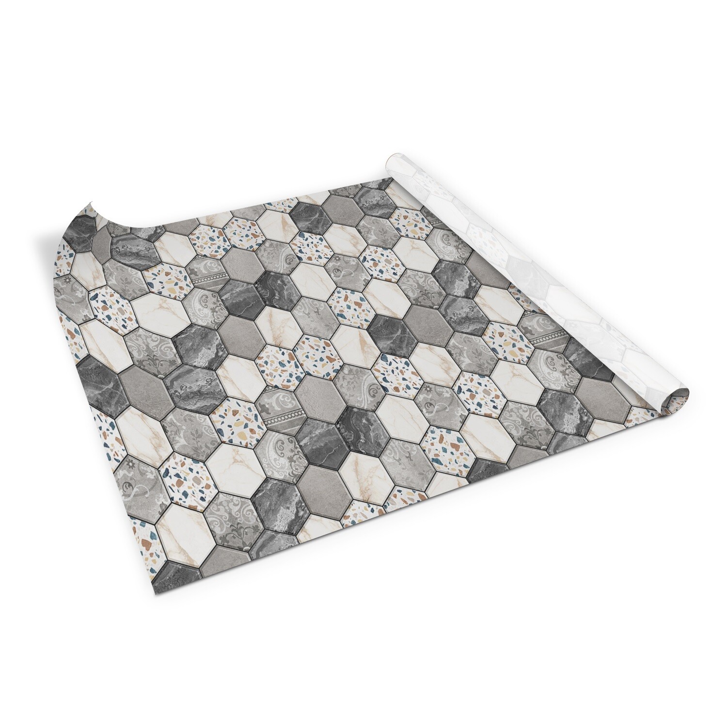 Worktop Covering Stickers Self Adhesive Vinyl Wrap Decorative hexagons 100×50