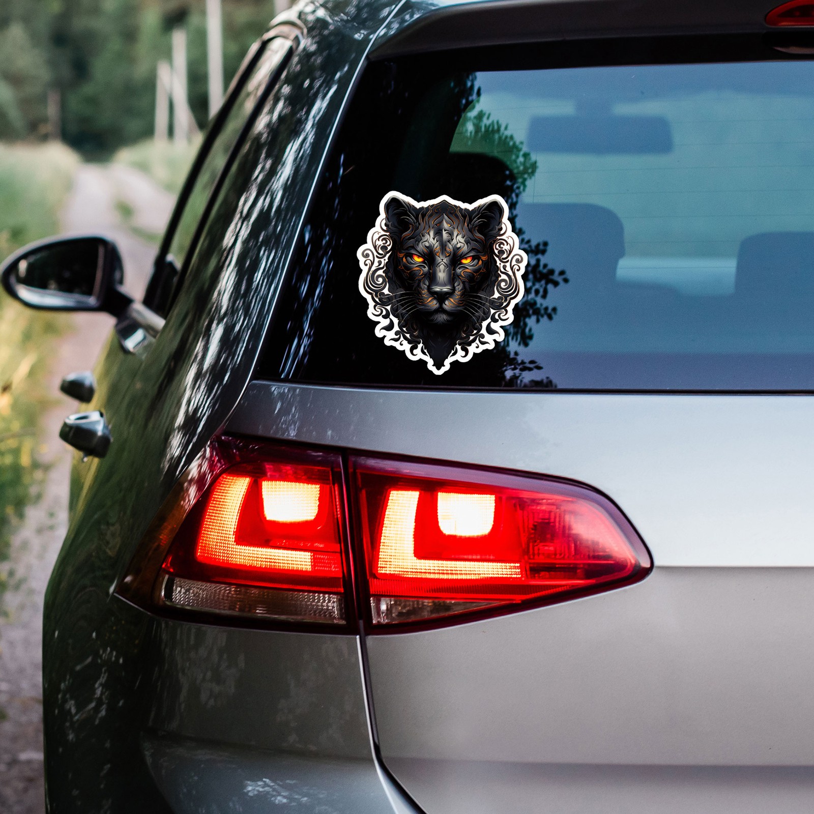 Cool Black Panther Cat – Vinyl Decal Sticker – Car Window Laptop – ebn11216