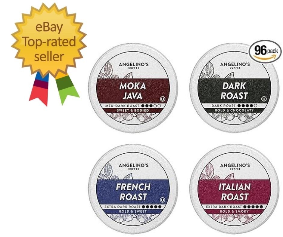 96 Count For Keurig 2.0 K-Cup Brewers Dark Roast Variety