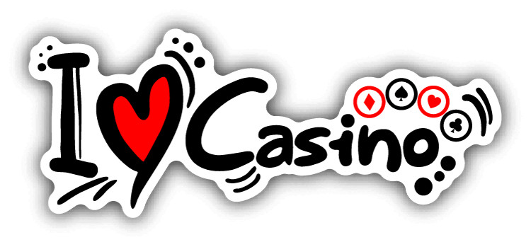I Love Casino Slogan Car Bumper Sticker Decal