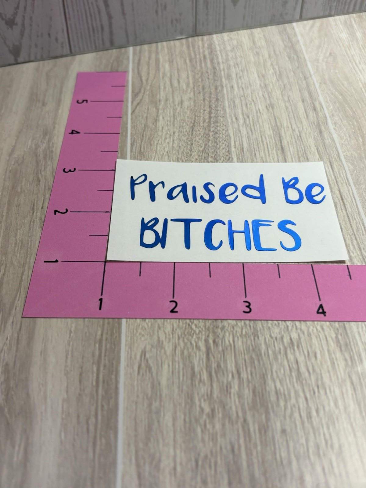 Praised Be Bitches Quote Holographic Vinyl Decal Sticker for Window Laptop Car