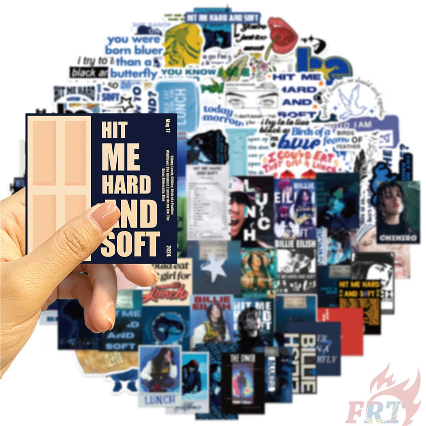 100 Billie Eilish Sticker Pack – Hit Me Hard and Soft – Music Album