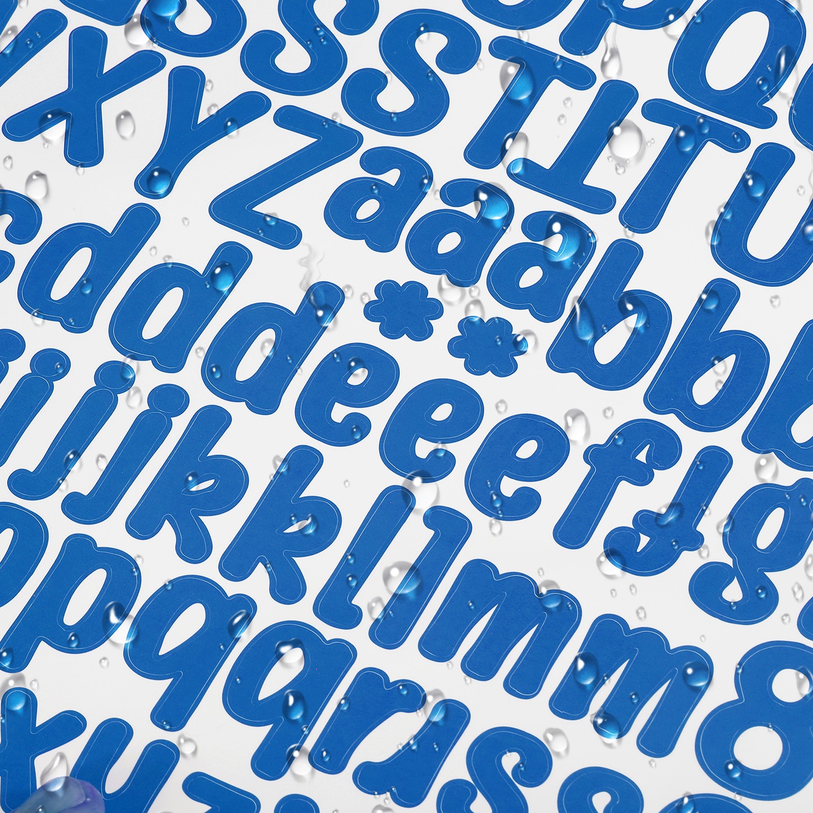 Letter Stickers 1 Inch, 12 Sheets Self Adhesive Alphabet Sticker, Dark Blue
