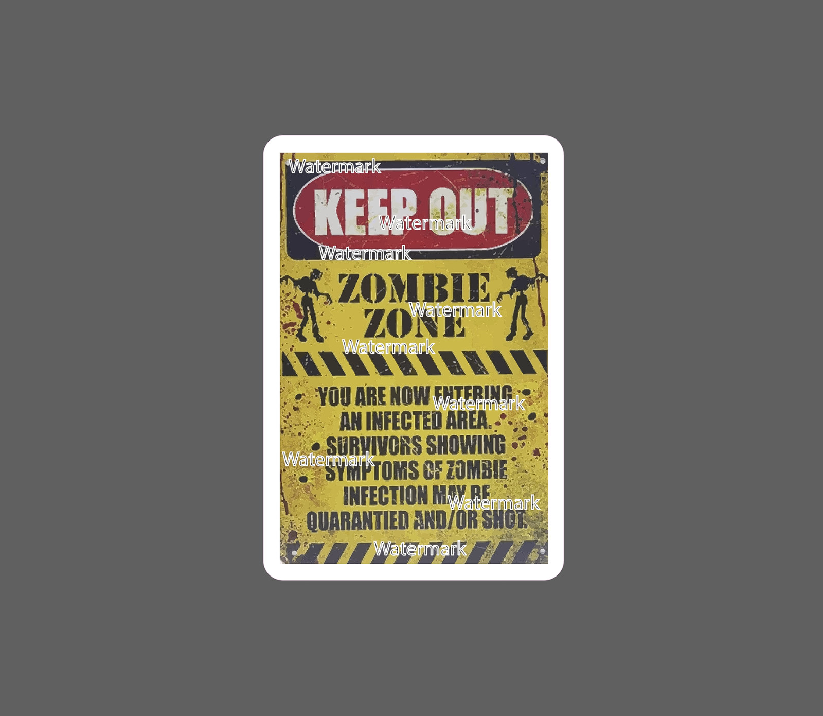 Keep Out Sticker Zombie Zone Waterproof – Buy Any 4 For $1.75 EACH Storewide!