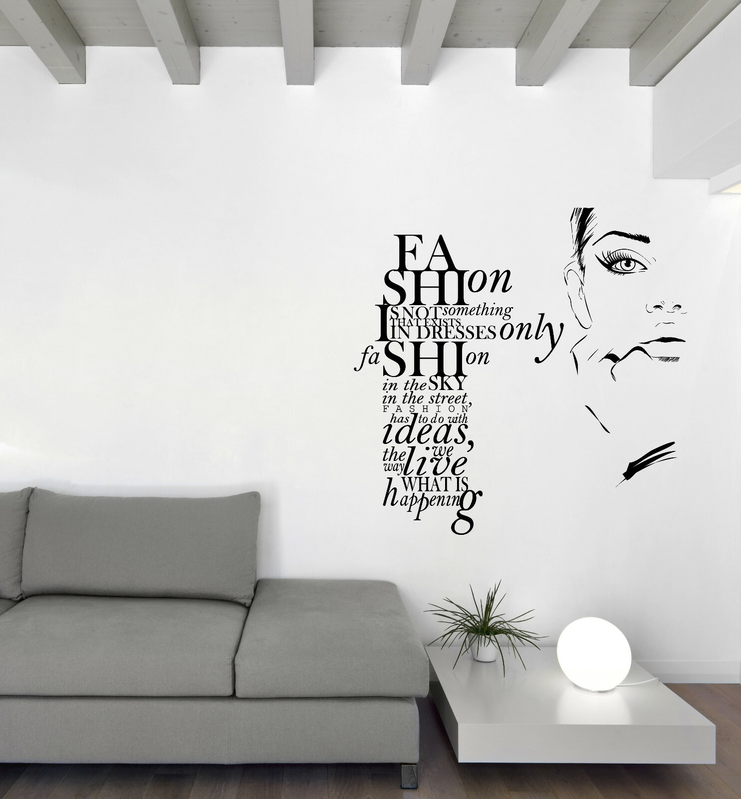 Vinyl Wall Decal Fashion Quote with Girl Modern Sticker Art (n1149)