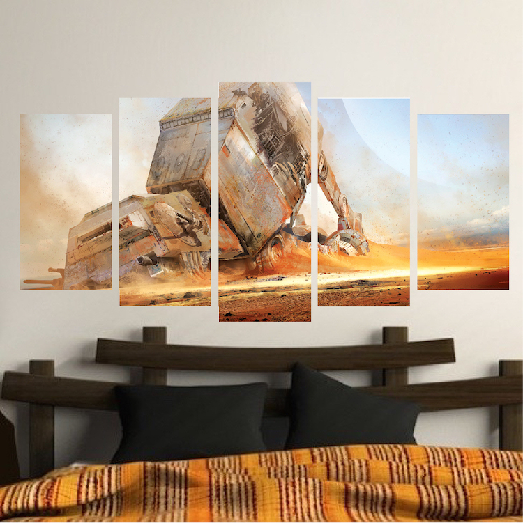 Star Wars AT-AT Wall Decal Canvas Mural Vinyl Wall Decal ATAT Force Awakens, s74