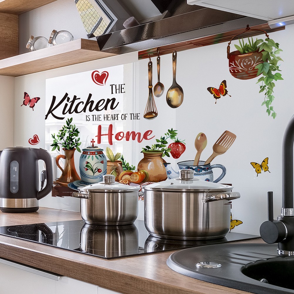 Restaurant kitchen home kitchen background wall decoration wall stickers