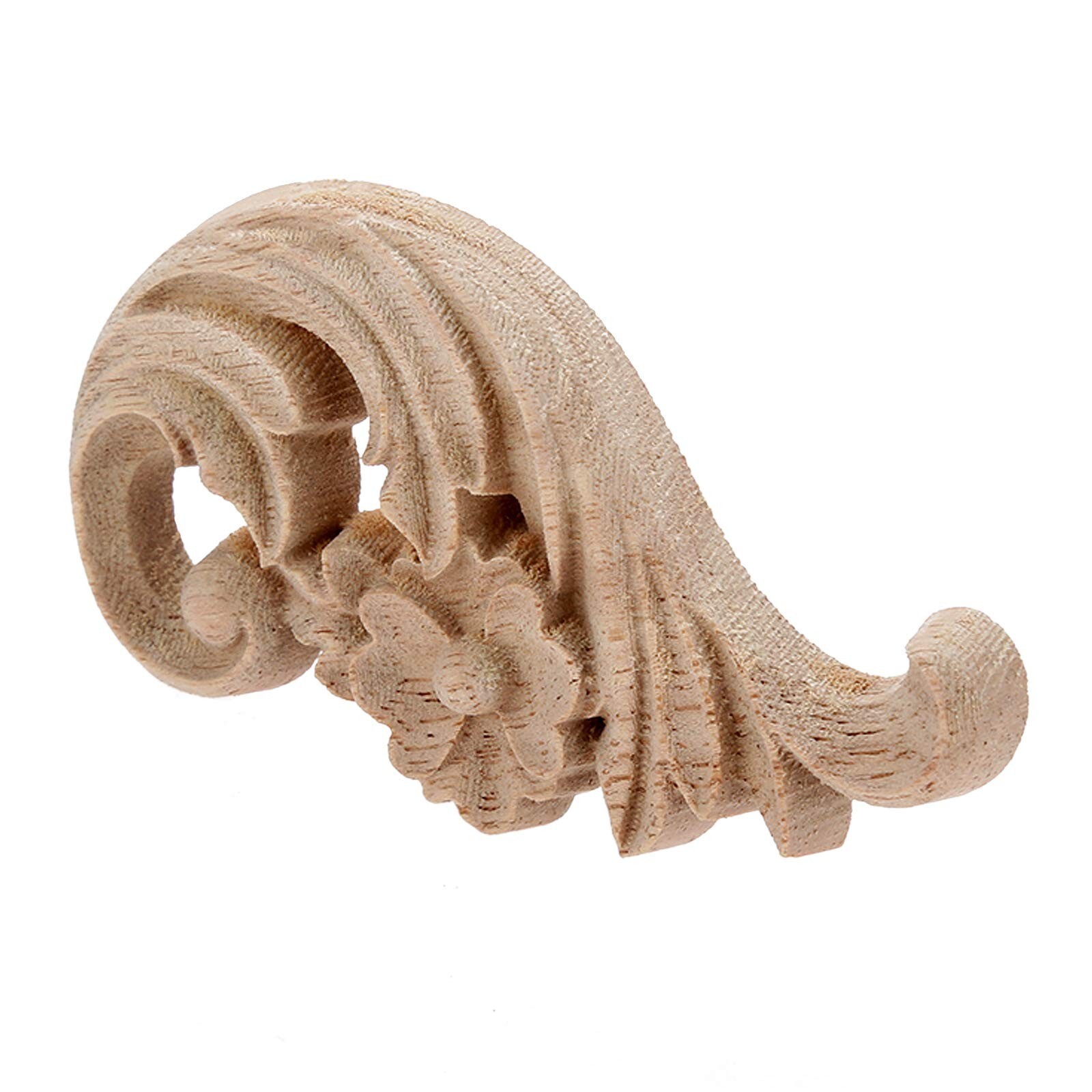 MUXSAM 1-Pair Rose Carved Wood Appliques Onlay, 8.5x5x1cm/3.35×1.97×0.39inch,…
