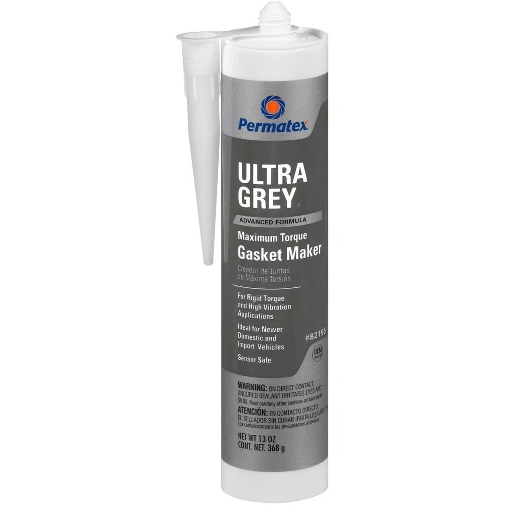 PERMATEX ULTRA GREY RIGID HIGH-TORQUE RTV SILICONE GASKET MAKER; 13 OZ.