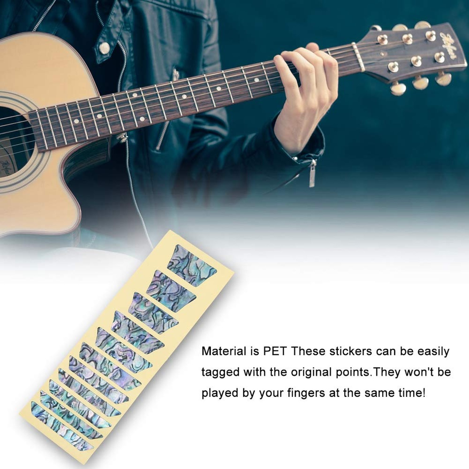 0.04mm Guitar Fretboard Decals Electric Guitar Fingerboard Sticker Guitar Fre…