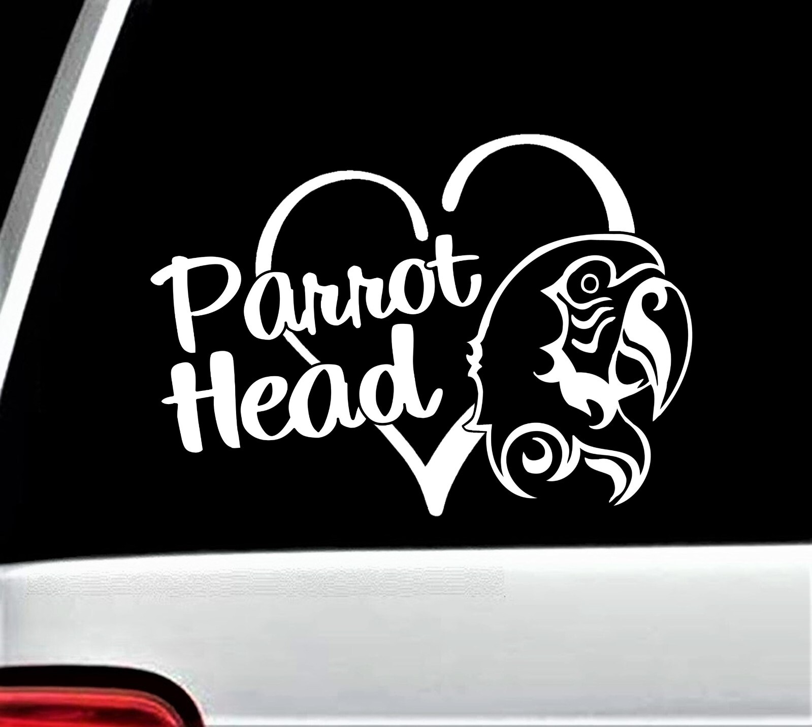 Parrot Head Decal for Car | Margaritaville Jimmy Buffet Fins Up Ocean Vacation