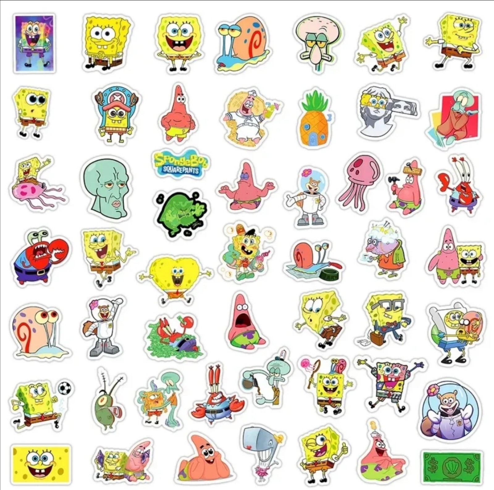 20 PCS Kids Cartoon TV Show Sponge Water Pineapple Sea Stickers BRAND NEW
