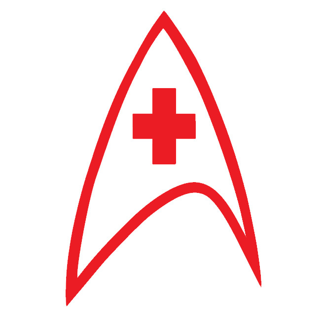 STAR TREK INSIGNIA MEDICAL, Decal Stickers for Cars, Windows, Laptops, Tablets