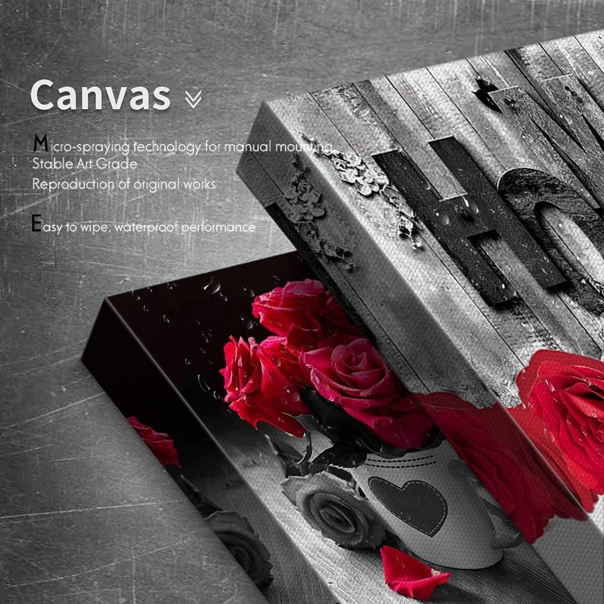 Versatile Floral Canvas Wall Art – 4 Panels 12×12