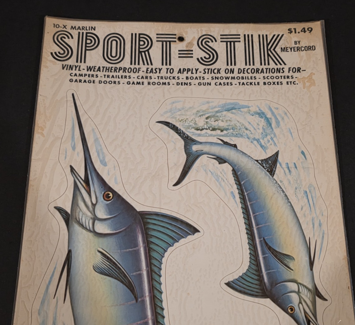 1960's-70's SPORT STIK Original Vinyl Sticker-Decal-UNUSED-Great Display-NOS