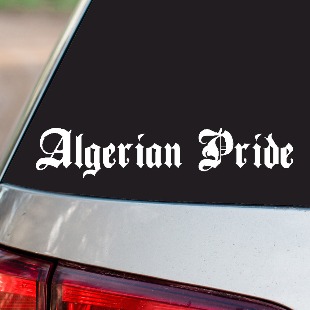 Algerian Pride Vinyl Sticker Country Pride all sizes chrome and regular colors