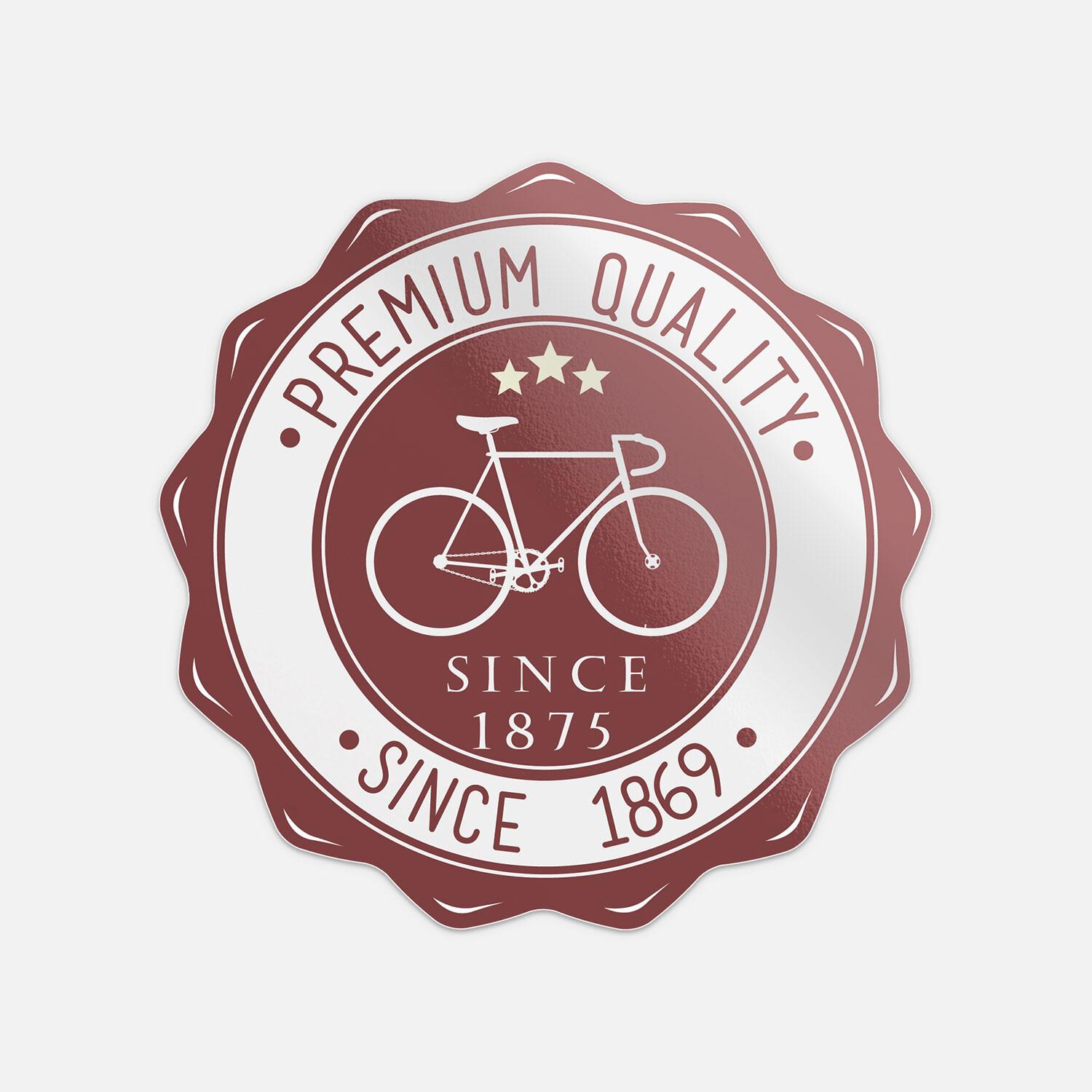 Premium Quality Bicycle Stamp Vinyl Sticker Decal