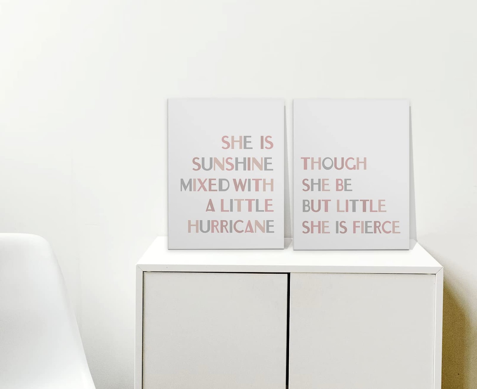 Though She Be But Little She is Fierce Framed Canvas Wall Art Decor 11×14 inc…