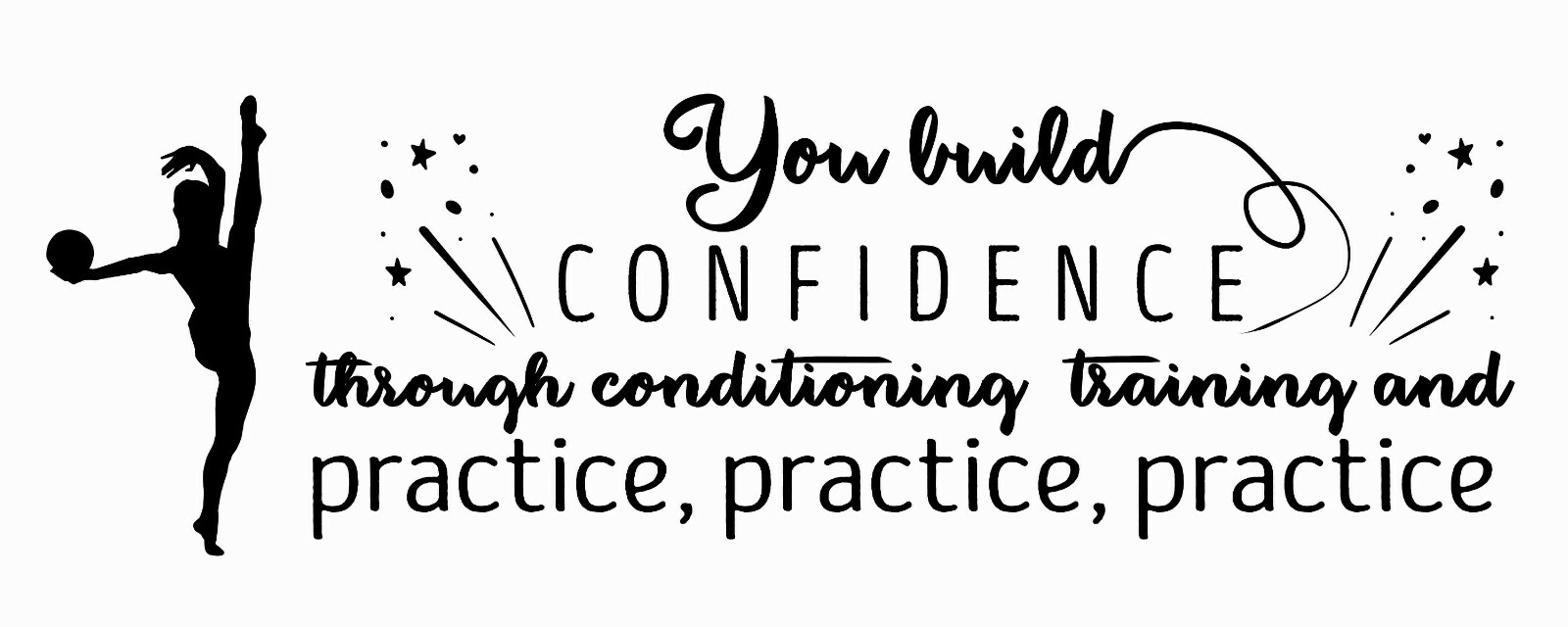 Motivational Gymnast Quotes – Home Wall Decal Bedroom Living Room Decoration