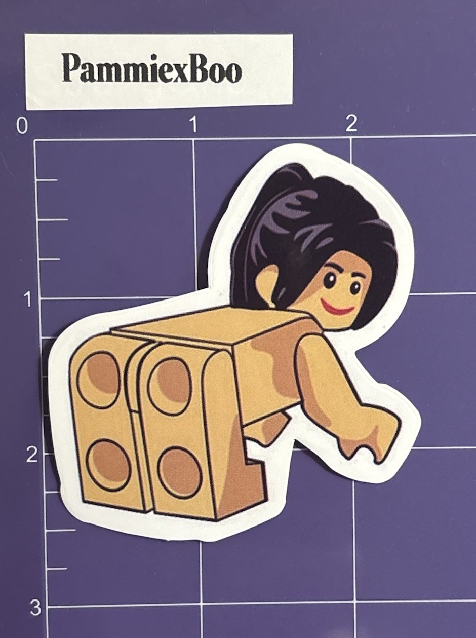 Lego Woman Adult 18+ Gloss Vinyl Sticker 1pc