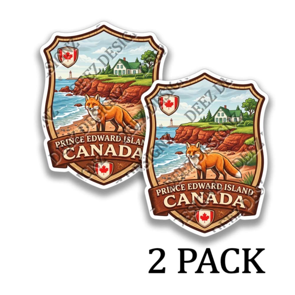 Prince Edward Island Canada Vinyl Decal Travel Stickers 2 Pack 44043