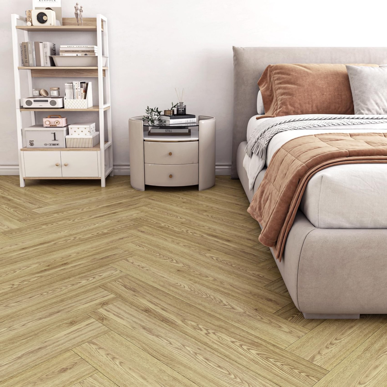 Stickyart Oak Wood Vinyl Flooring Peel and Stick Floor Tile 12"x12" Waterproo…