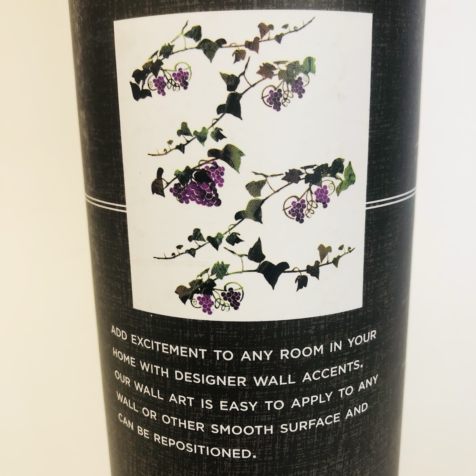 DCWV Decal Sticker Home Peel and Stick Wall Art, Grapes Vines 24” Long 12.5”W