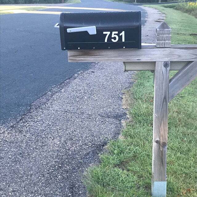 SET OF 2 – Custom Mailbox Numbers REFLECTIVE Vinyl Decals Stickers house street