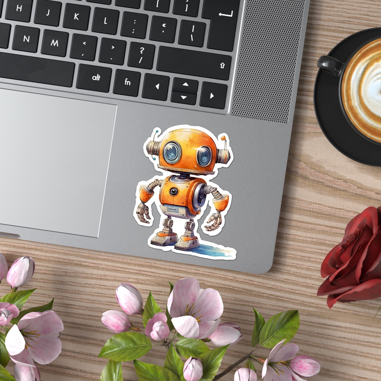 Cute Robot – Vinyl Decal Sticker – Car Window Laptop – ebn9958