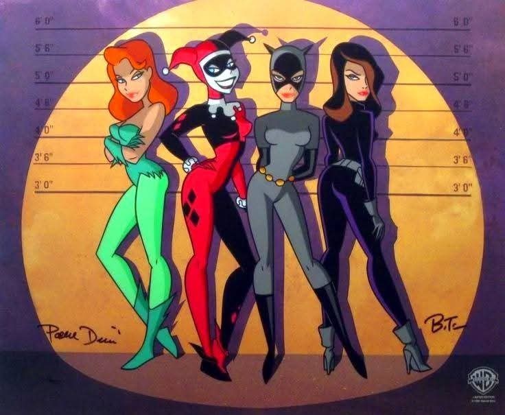 BATMAN THE ANIMATED SERIES X VILLIANS SQUAD X VYNIL HIGH-GLOSS STICKER 2.5X2.5