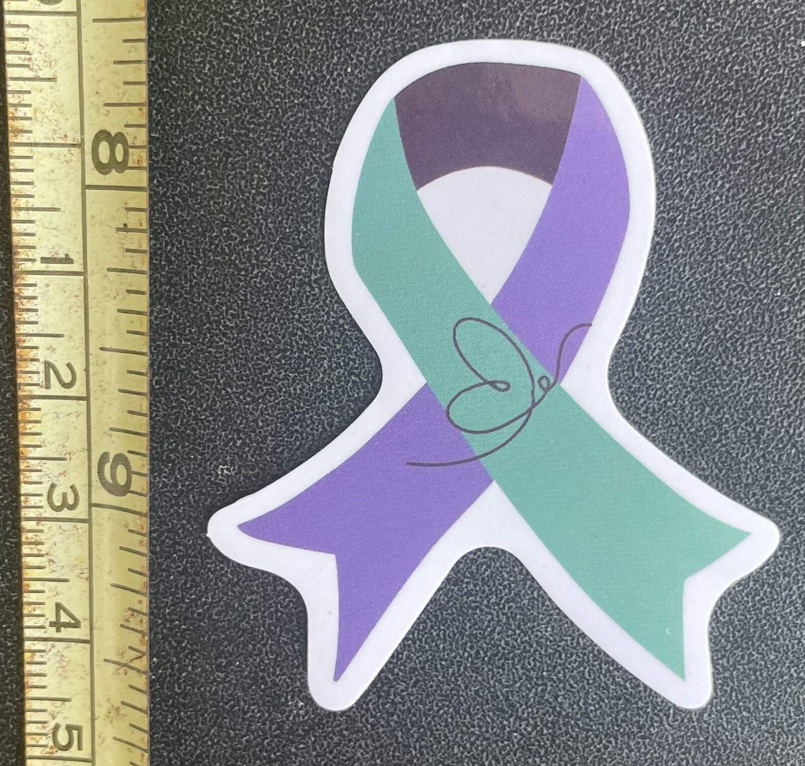 20 Suicide Prevention Awareness Stickers Purple Teal As Shown