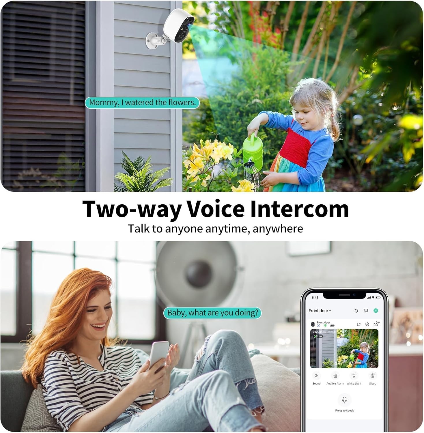 Security Cameras Wireless Outdoor,2K Indoor WiFi Wireless Cameras,Outside Bat…