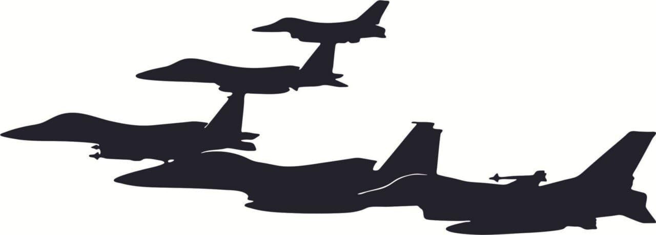 Vinyl Decal Airplane Plane Jet Fighter Military Home Decoration – 14 in x 38 in