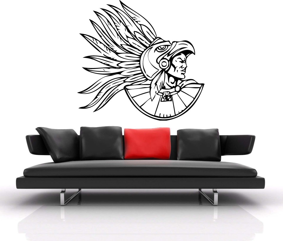 Aztec/Mayan Warrior-Home Decal-Great for walls of your home and as gifts.