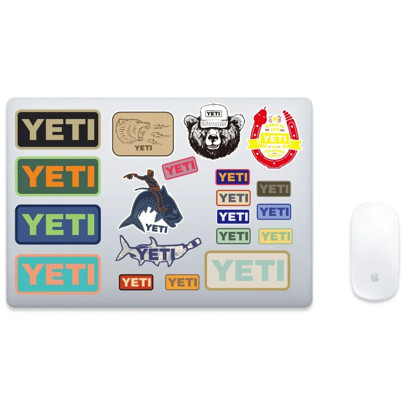 YETI Sticker Pack – 20+ Waterproof Vinyl Decals for Coolers, Bottles & Gear