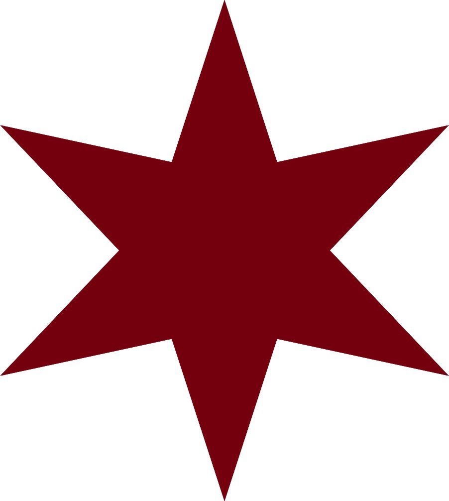 Star Shape 6 Point Vinyl Decal Car Bumper Sticker 6pt Star Wall Art Laptop Label