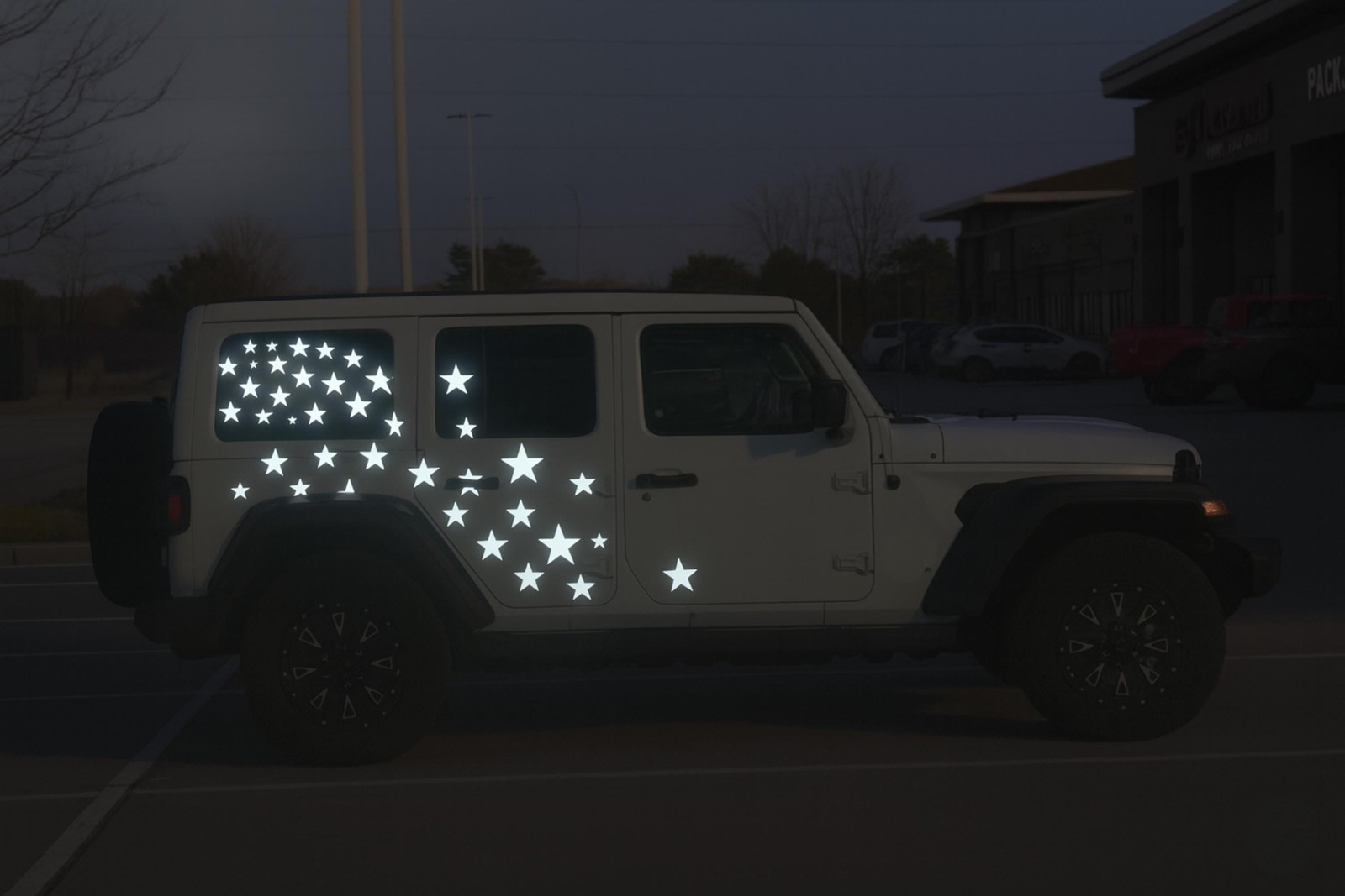 Reflective Stars Decal Set 1”–5” Mixed Size Custom Vinyl Stickers Jeep SUV Cars